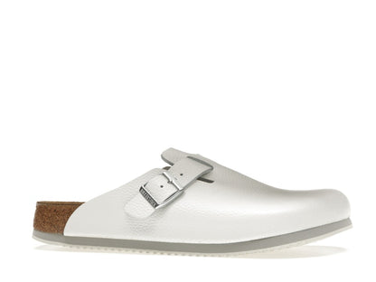 Birkenstock Boston Super Grip Leather White
