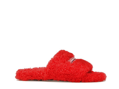 Balenciaga Furry Slide Red White (Women's)