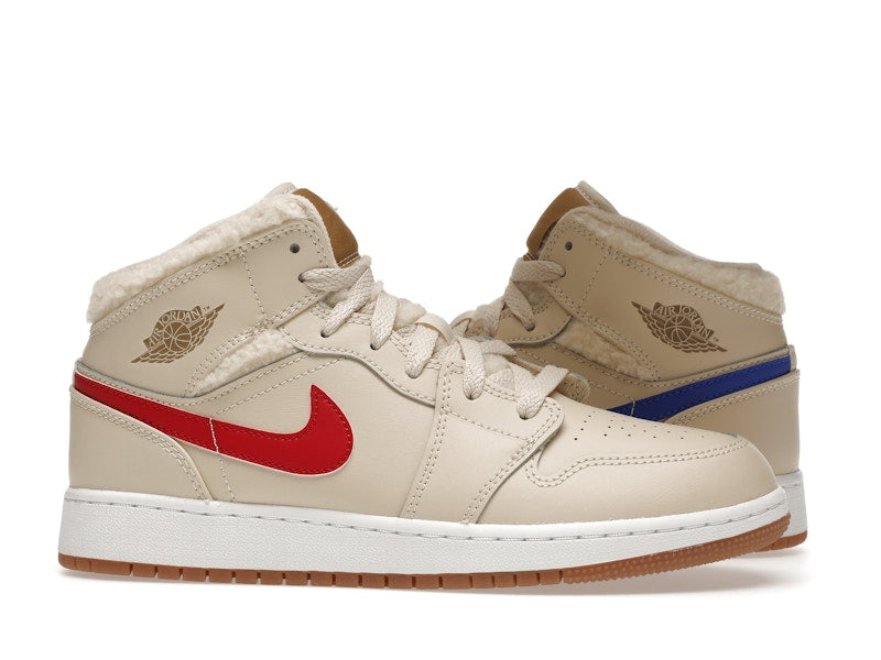 Jordan 1 Mid Utility Fleece Pearl White (GS)