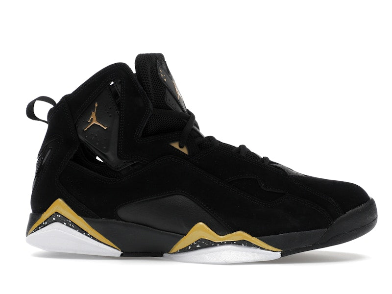 Jordan True Flight Black White Metallic Gold
