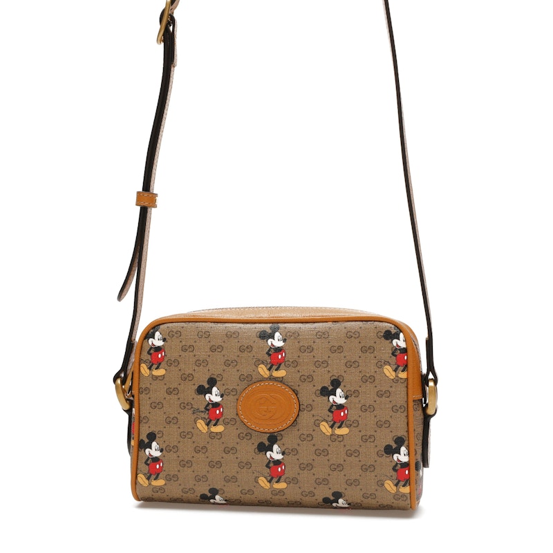Gucci x Disney Mickey Mouse Crossbody Bag Brown