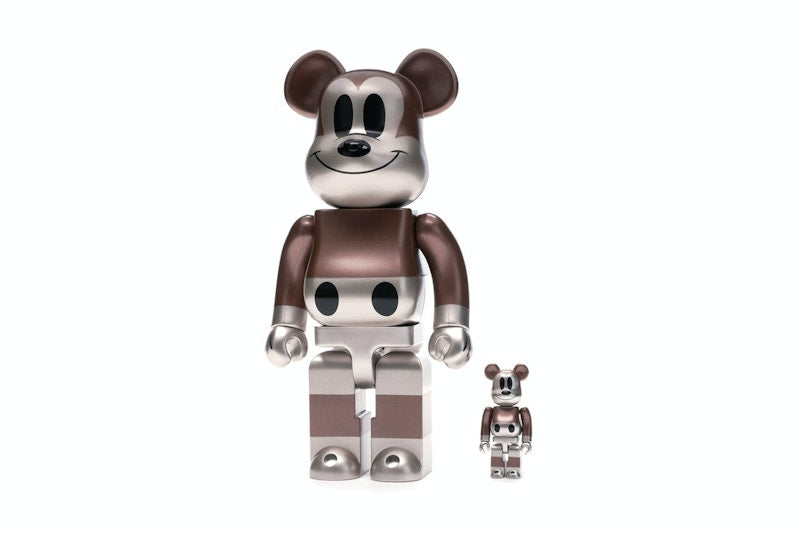 Bearbrick x Undefeated x Disney Mickey Mouse 90th Anniversary 100% & 400% Set Copper/Black