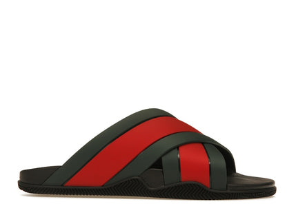Gucci Web Slide Black Rubber (Women's)