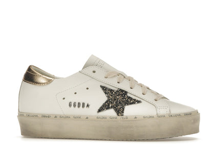 Golden Goose Hi Star White Glitter Gold (Women's)