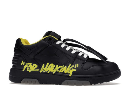 OFF-WHITE Out Of Office "OOO" Low Tops For Walking Black Yellow