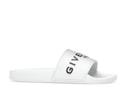 Givenchy Paris Flat Sandals White Black