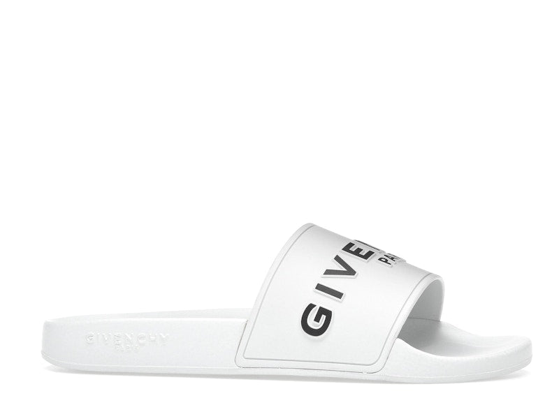 Givenchy Paris Flat Sandals White Black