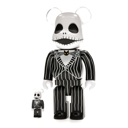 Bearbrick x Disney Tim Burton's The Nightmare Before Christmas Jack Skellington 100% & 400% Set