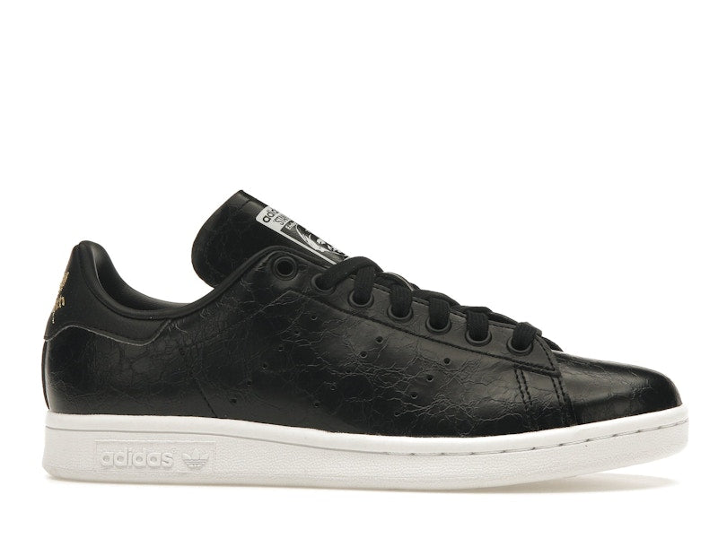 adidas Stan Smith Cracked Leather Black Gold (Women's)