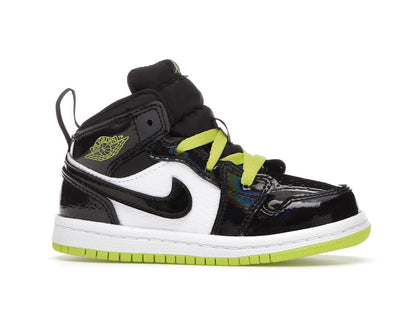 Jordan 1 Mid Black Cyber Mystic Green (TD)