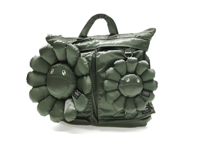 Takashi Murakami x PORTER 2Way Helmet Bag Sage Green