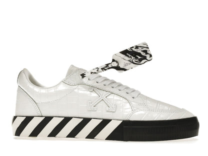 OFF-WHITE Vulc Low Croco Leather White Black