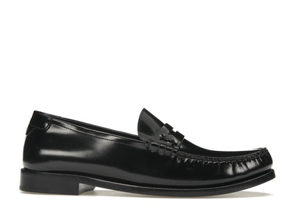 Saint Laurent Le Loafer Penny Slippers Black Leather