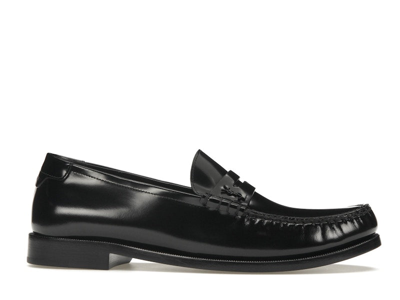 Saint Laurent Le Loafer Penny Slippers Black Leather
