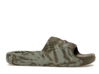 adidas Adilette 22 Slides Olive Strata Silver Green