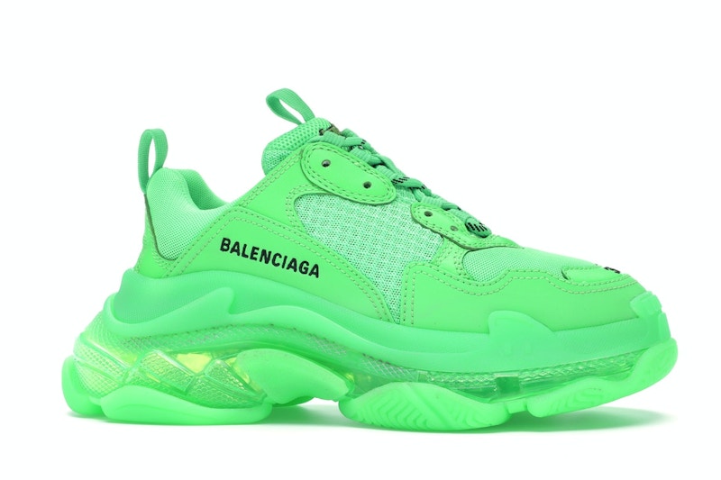 Balenciaga Triple S Neon Green Clear Sole (Women's)