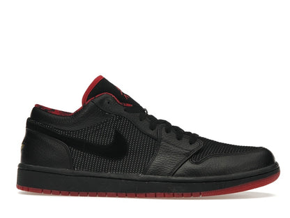 Jordan 1 Retro Low Black Metallic Silver Varsity Red