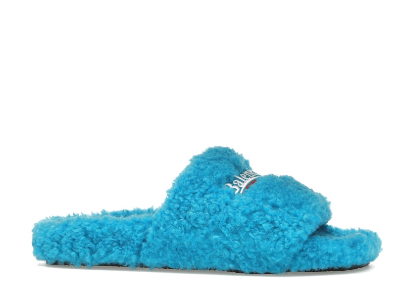 Balenciaga Furry Slide Sky Blue