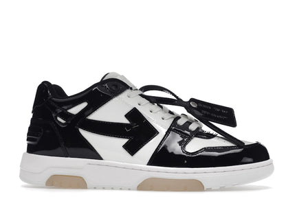 OFF-WHITE Out Of Office OOO Low Tops Patent Black White