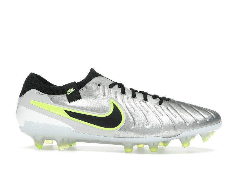Nike Tiempo Legend 10 Elite FG Metallic Silver Volt Black