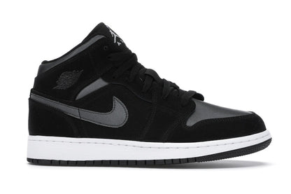 Jordan 1 Mid White Black Grey (GS)