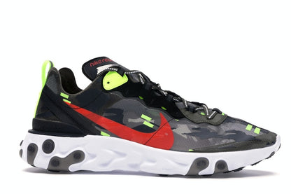 Nike React Element 87 Medium Olive Bright Crimson