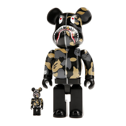 Bearbrick x BAPE Madison Avenue Exclusive Shark Camo 100% & 400% Set