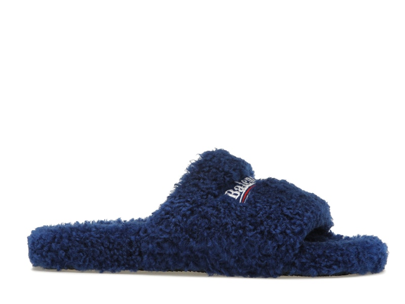 Balenciaga Furry Slide Blue