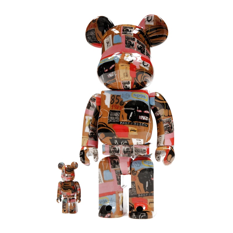 Bearbrick Andy Warhol x JEAN-MICHEL BASQUIAT #2 100% & 400% Set