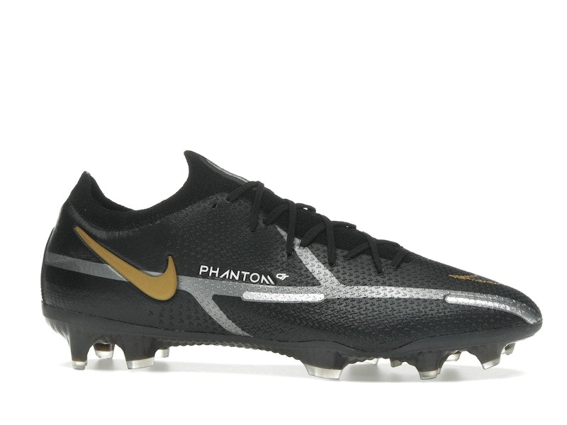 Nike Phantom GT2 Elite FG Black Metallic Dark Grey Metallic Gold