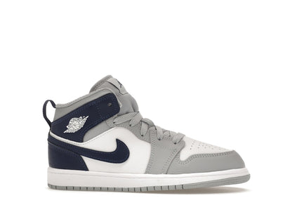 Jordan 1 Mid Wolf Grey Midnight Navy (PS)