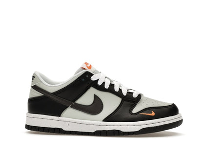 Nike Dunk Low Black Bright Mandarin Mini Swoosh (GS)