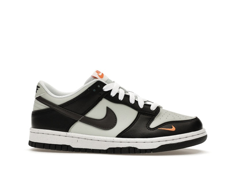 Nike Dunk Low Black Bright Mandarin Mini Swoosh (GS)