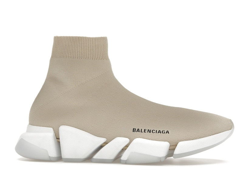 Balenciaga Speed 2.0 Recycled Sole Transparent Sole Beige