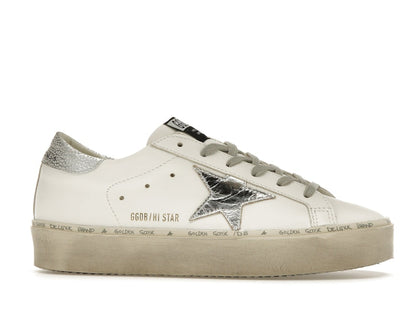 Golden Goose Hi Star White Silver (Women's)