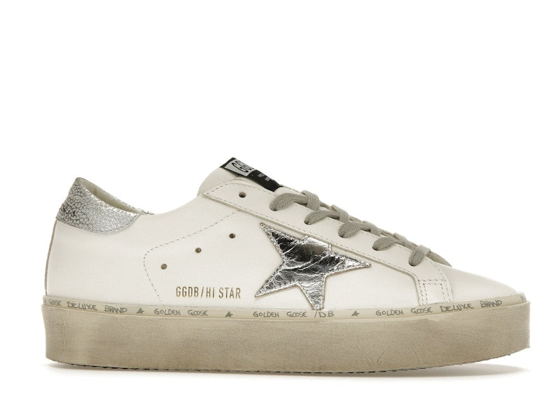 Golden Goose Hi Star White Silver (Women's)