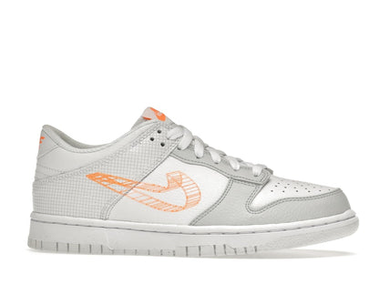 Nike Dunk Low SE 3D Swoosh Pure Platinum Total Orange (GS)