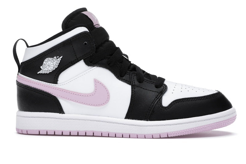 Jordan 1 Mid White Black Light Arctic Pink (PS)