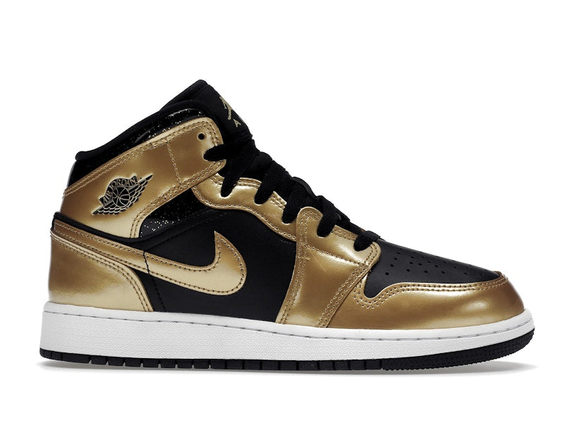 Jordan 1 Mid SE Metallic Gold Black (GS)