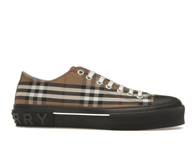 Burberry Vintage Check Lace-Up Sneaker Beige Brown
