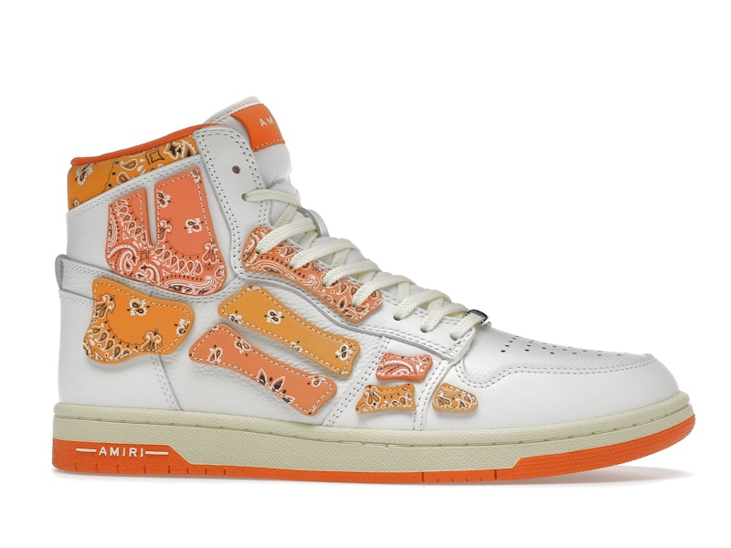 AMIRI Skel Top Hi Bandana White Orange