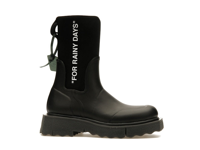 OFF-WHITE For Rainy Days Rain Boot Black (Women's)