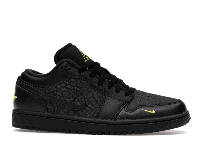 Jordan 1 Low Black Elephant Print