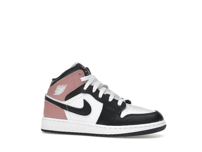 Jordan 1 Mid White Rust Pink Black (GS)