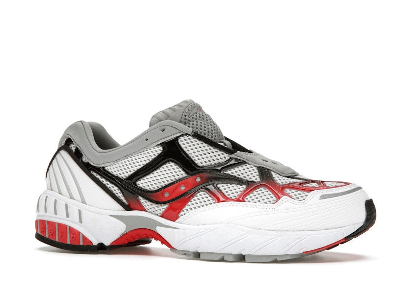 Saucony Grid Web White Grey Red