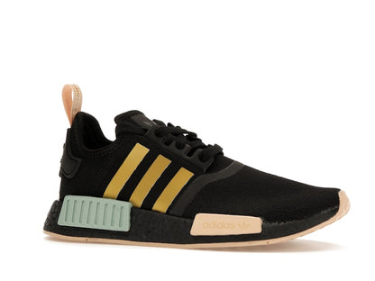 adidas NMD R1 Black Gold Metallic Halo Amber (Women's)