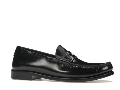 Saint Laurent Le Loafer Penny Slippers Black Leather