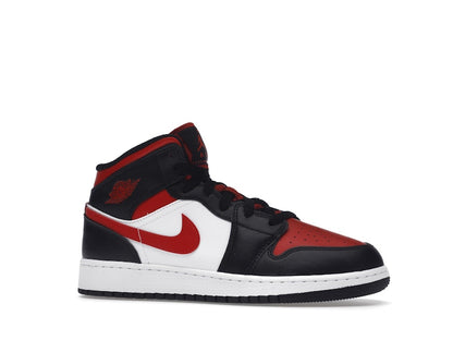 Air Jordan 1 Mid Black Fire Red (GS)