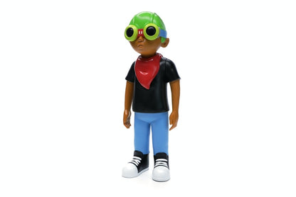 Hebru Brantley x Mindstyle Fly Boy Black Tee Vinyl Figure Multi