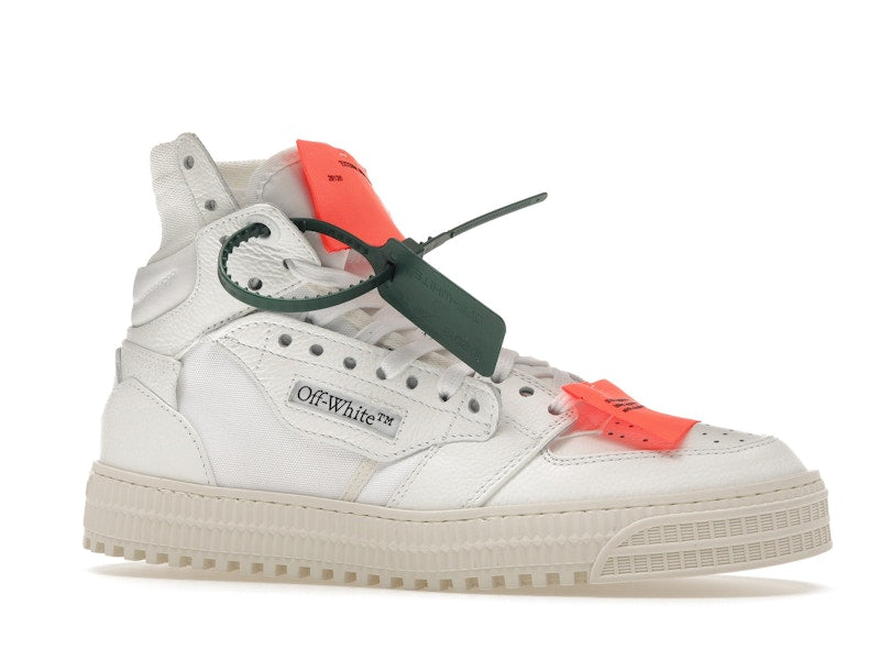 OFF-WHITE Off Court 3.0 Leather White White Orange (Bold Medial Logo)